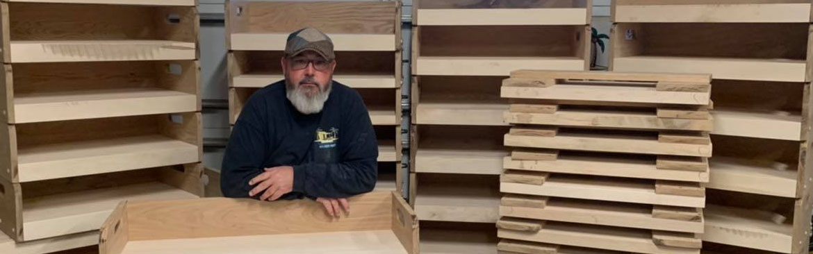 Ed Swinson with cutting boards